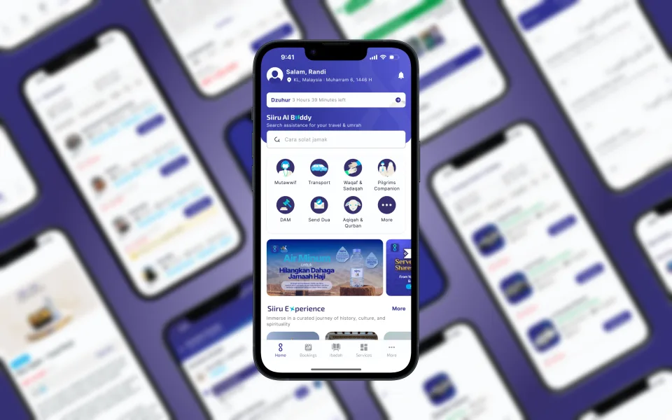 Aplikasi Siiru untuk perjalanan dan layanan ibadah